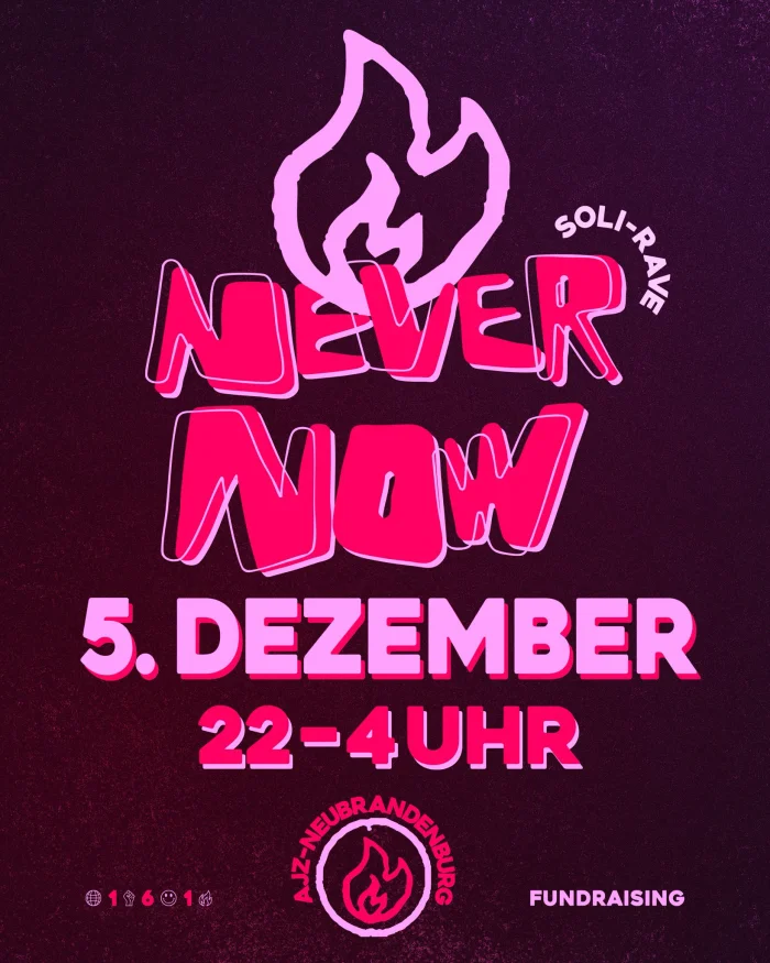 Flyer: NEVER NOW