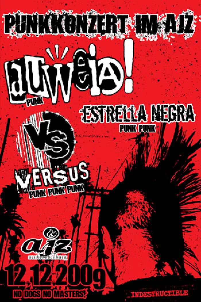 Flyer: AUWEIA + VERSUS + ESTRELLA NEGRA