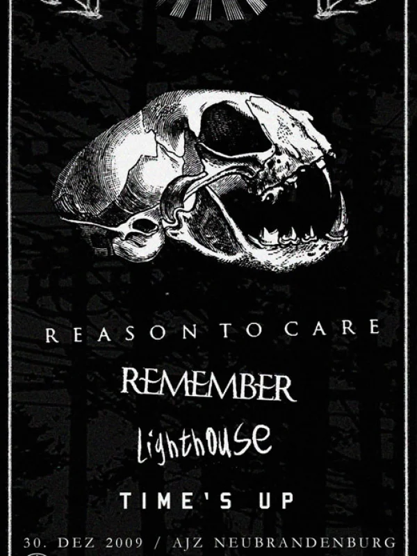 Flyer: REASON TO CARE + REMEMBER + LIGHTHOUSE + TIME'S UP