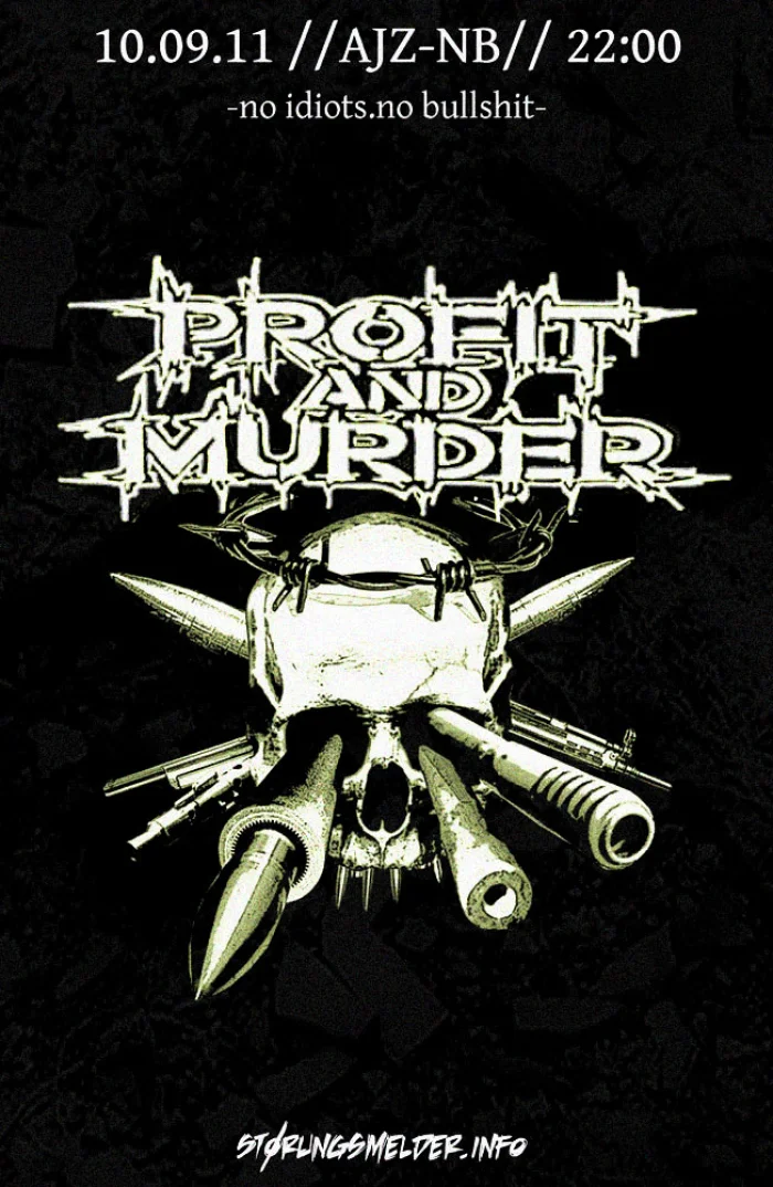 Flyer: PROFIT AND MURDER