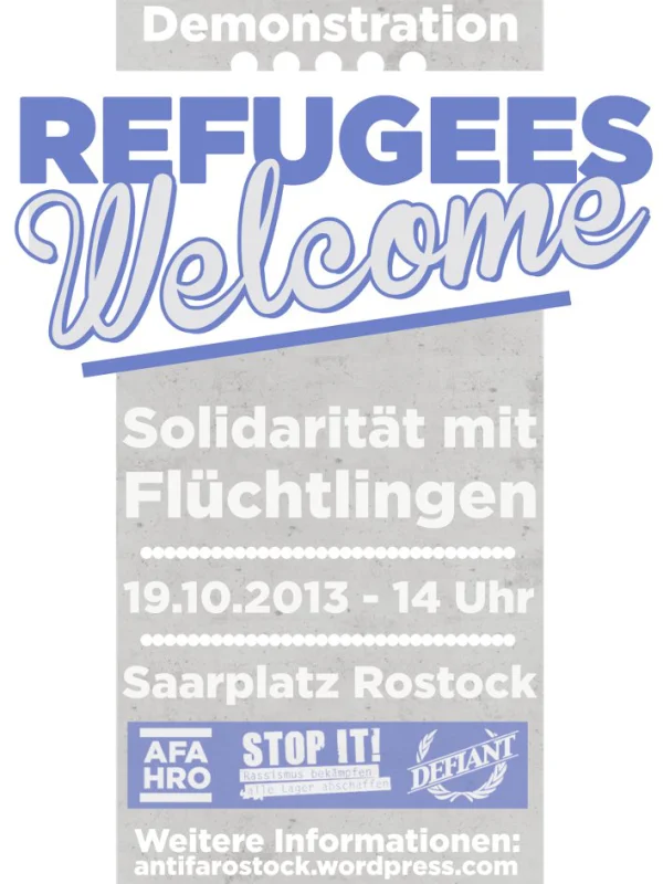 Flyer: Infoveranstaltung zur “Refugees Welcome”-Demo am 19.10.2013
