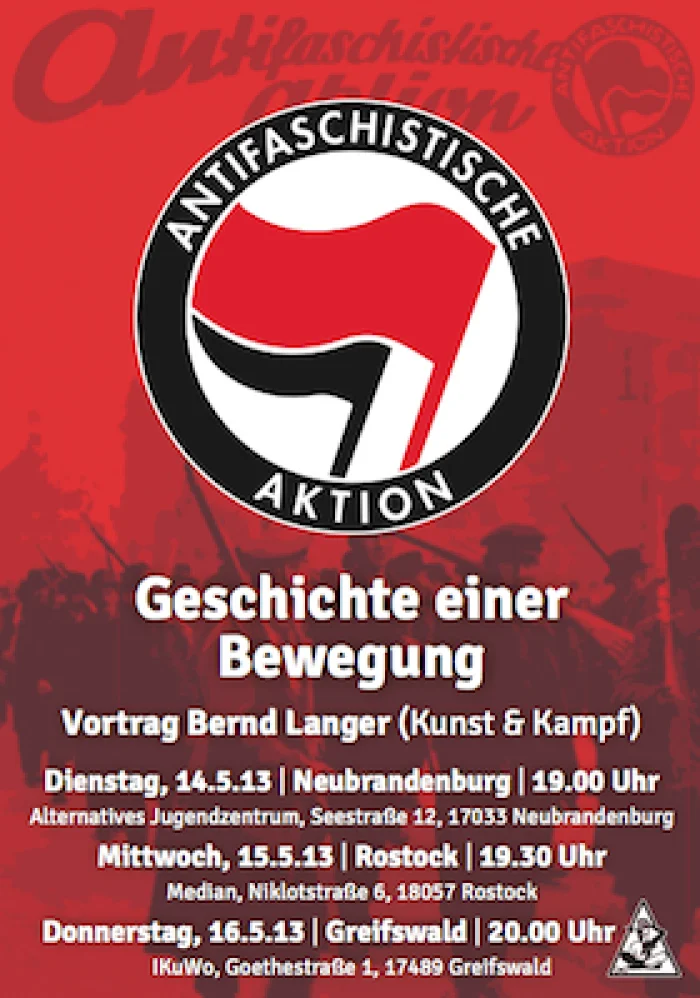 Flyer: 80 Jahre Antifa - Geschichte einer Bewegung