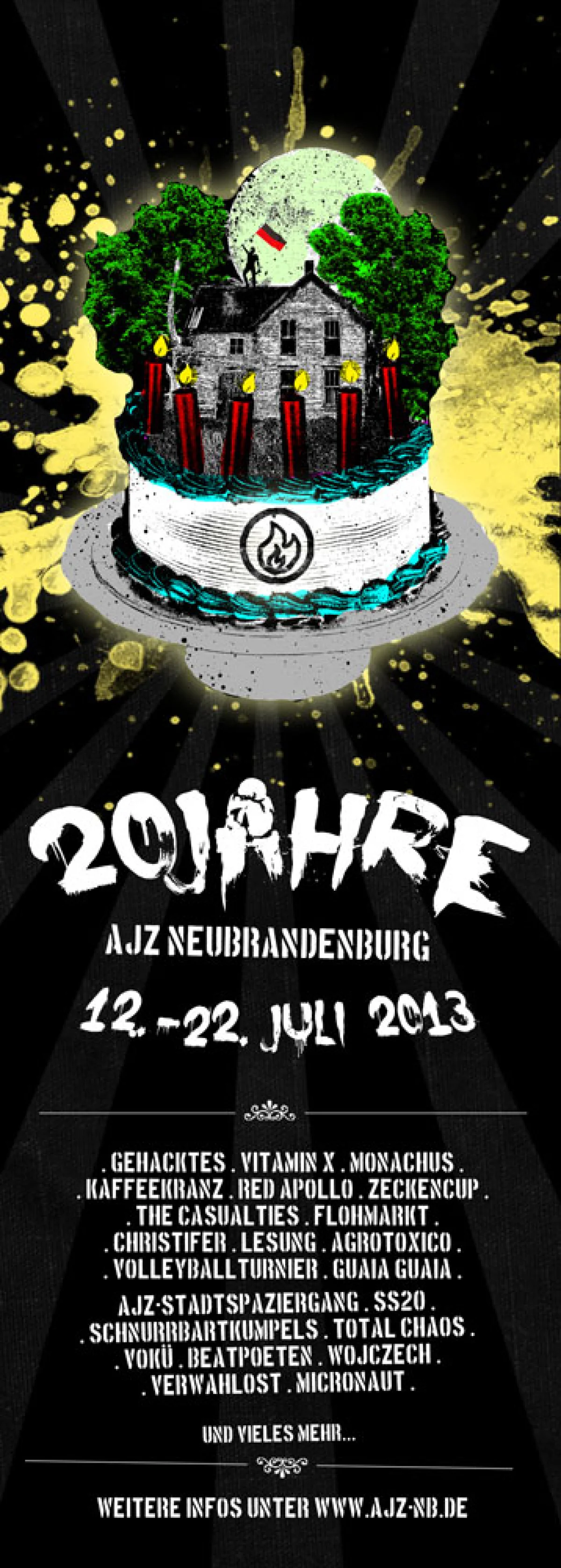 Flyer: ZECKENCUP + MONACHUS + RED APOLLO + AS WE WERE + AJZ ALLSTAR DISSE