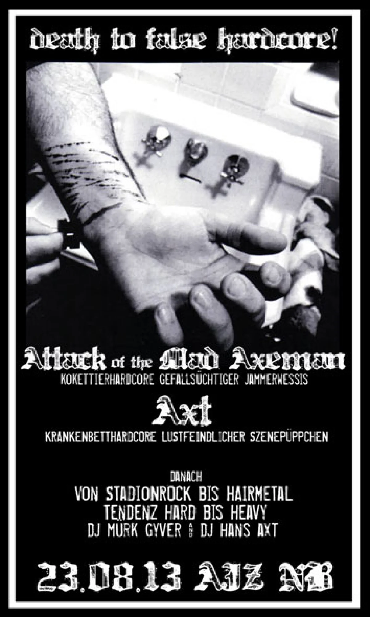 Flyer: AXT + ATTACK OF THE MAD AXEMAN