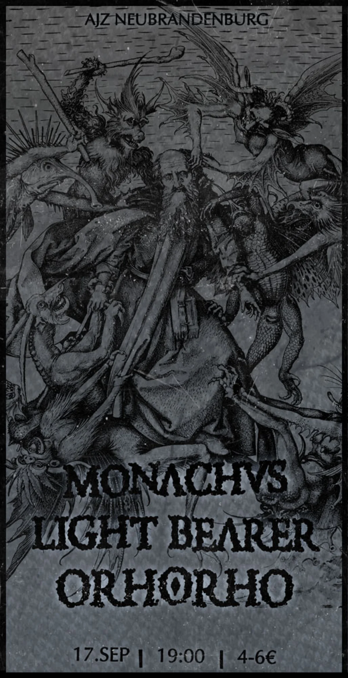 Flyer: LIGHT BEARER + MONACHUS + ORHORHO