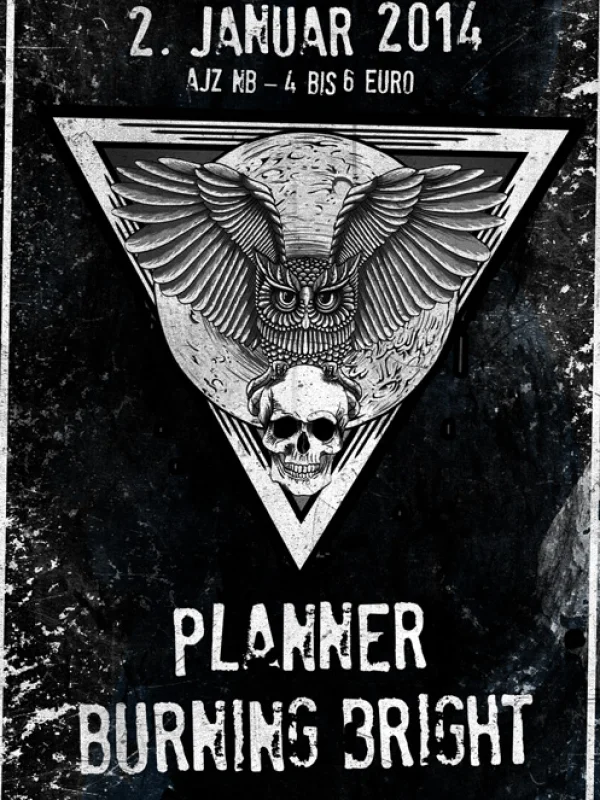 Flyer: BURNING BRIGHT + PLANNER