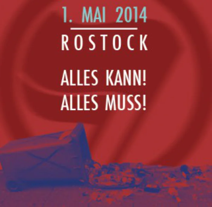 Flyer: INFOVERANSTALTUNG // 1.MAI - ROSTOCK // 8.MAI - DEMMIN
