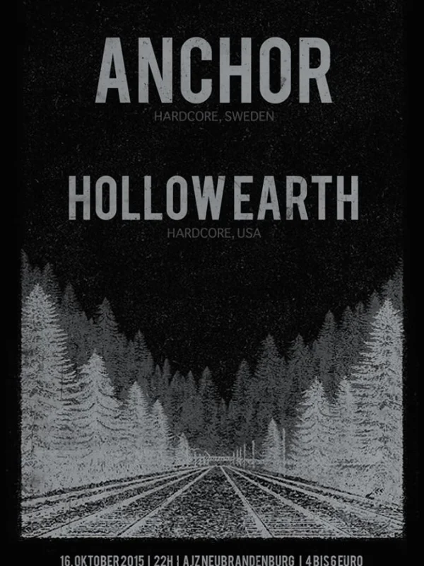 Flyer: ANCHOR + HOLLOW EARTH