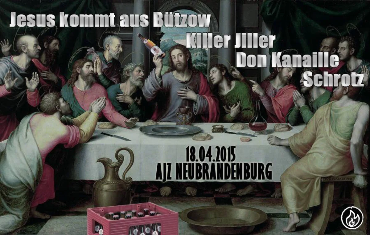 Flyer: DON KANAILLE + KILLER JILLER + SCHROTZ + JESUS KOMMT AUS BÜTZOW