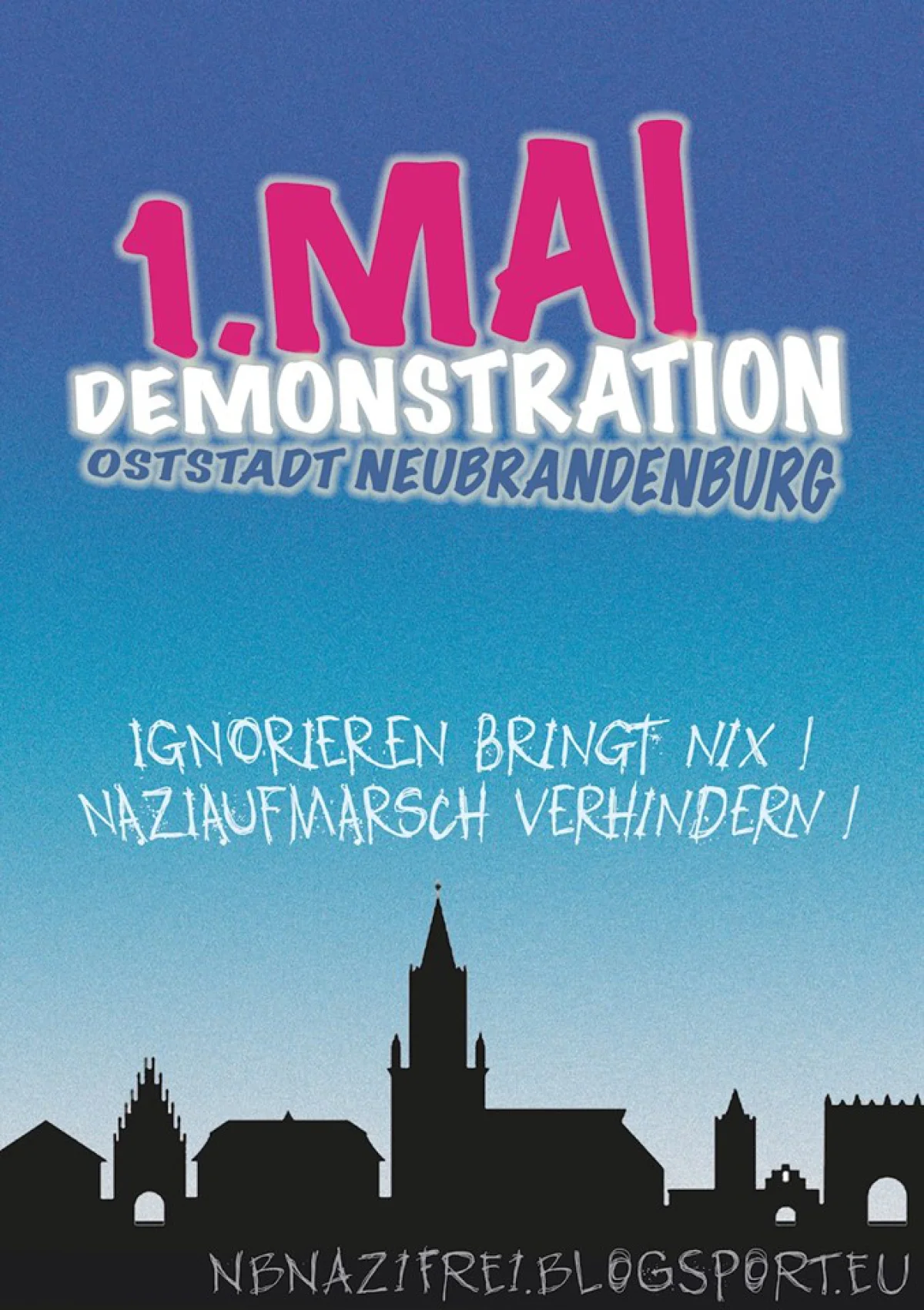 Flyer: 1.Mai Nazifrei - Info-/Mobivortrag