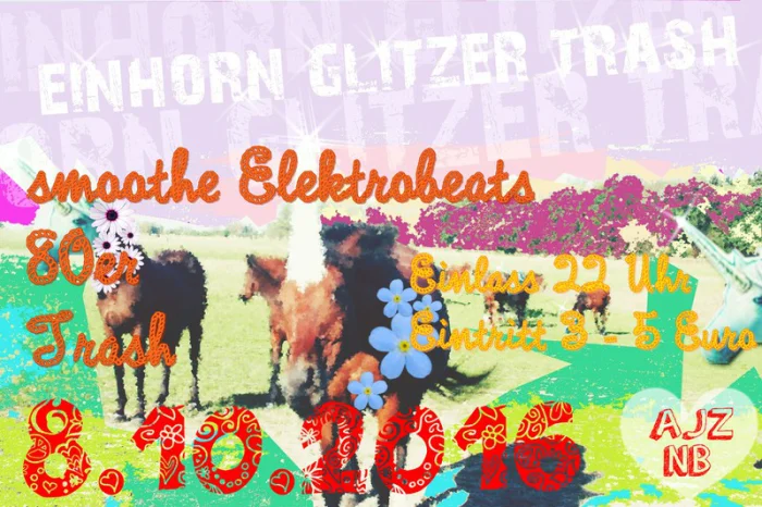 Flyer: EINHORN GLITZER TRASH