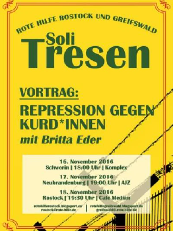Flyer: REPRESSION GEGEN KURD_INNEN