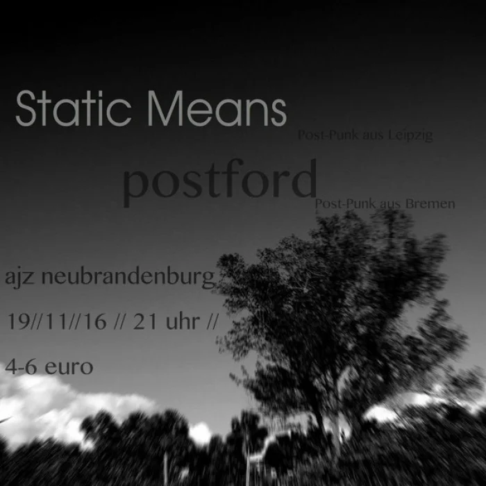 Flyer: STATIC MEANS + POSTFORD
