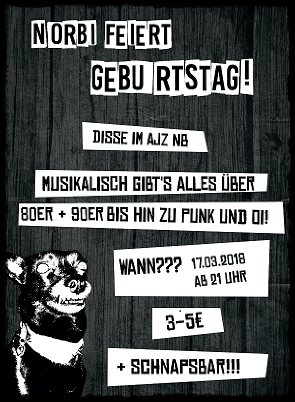 Flyer: NORBI FEIERT GEBURTSTAG