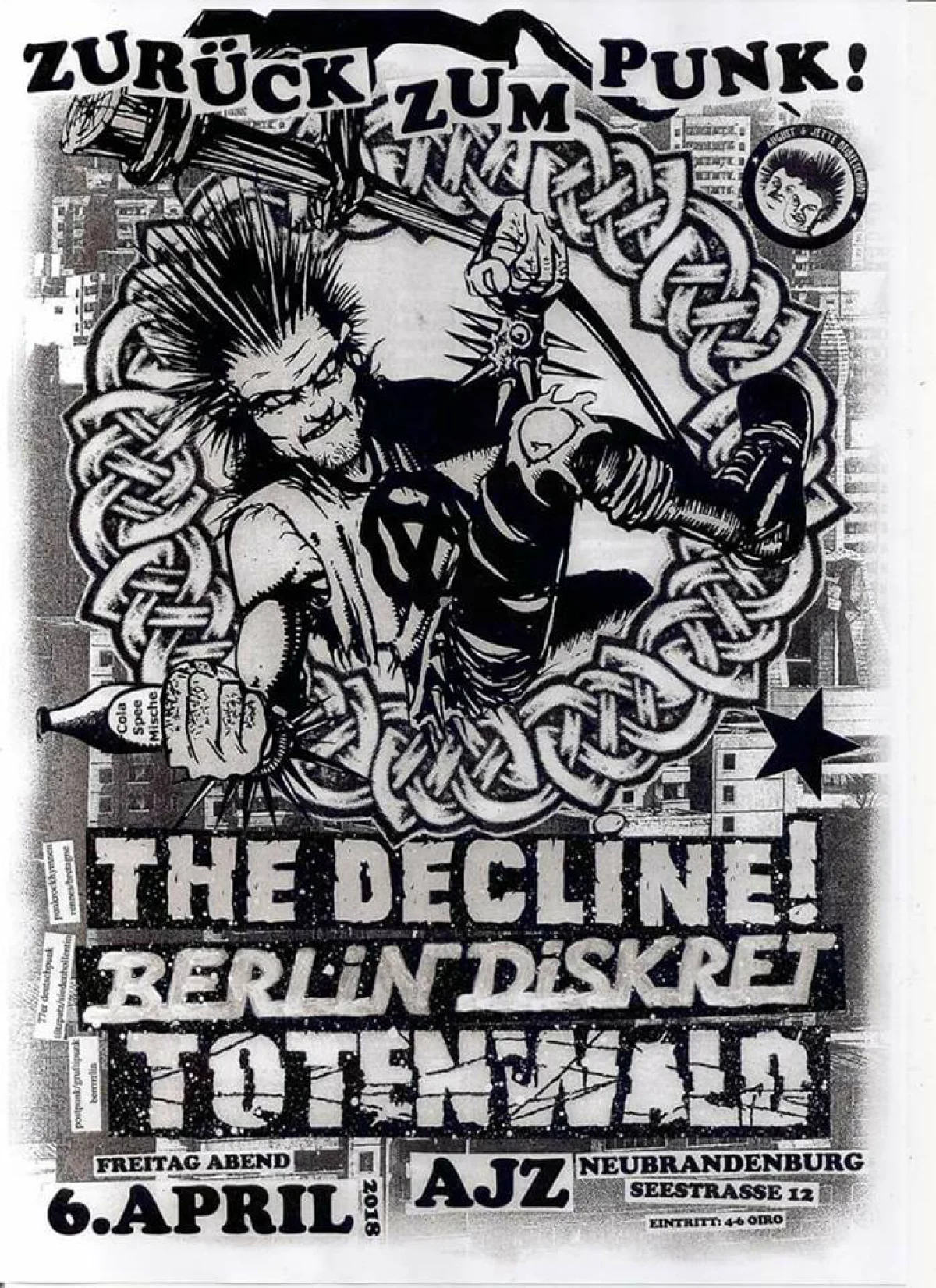 Flyer: THE DECLINE! + TOTENWALD + BERLIN DISKRET