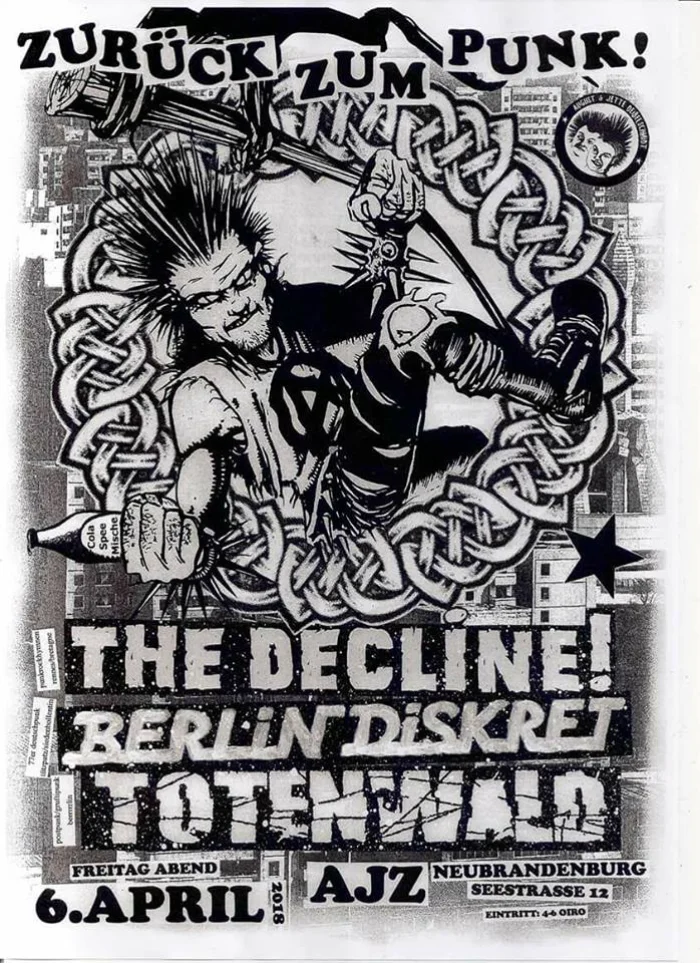 Flyer: THE DECLINE! + TOTENWALD + BERLIN DISKRET