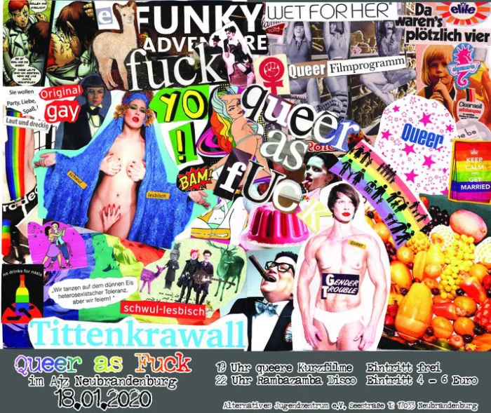 Flyer: QUEERFILMFEST ROSTOCK ON TOUR