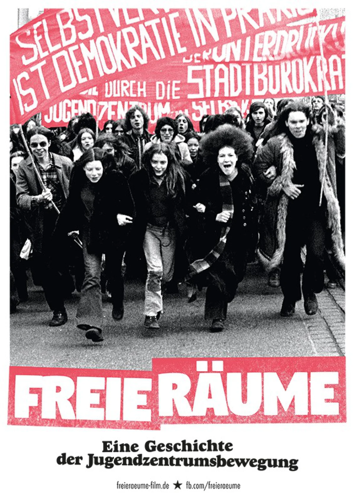 Flyer: FREIE RÄUME - Eine Geschichte der Jugendzentrums- bewegung