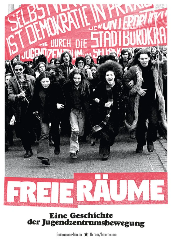Flyer: FREIE RÄUME - Eine Geschichte der Jugendzentrums- bewegung