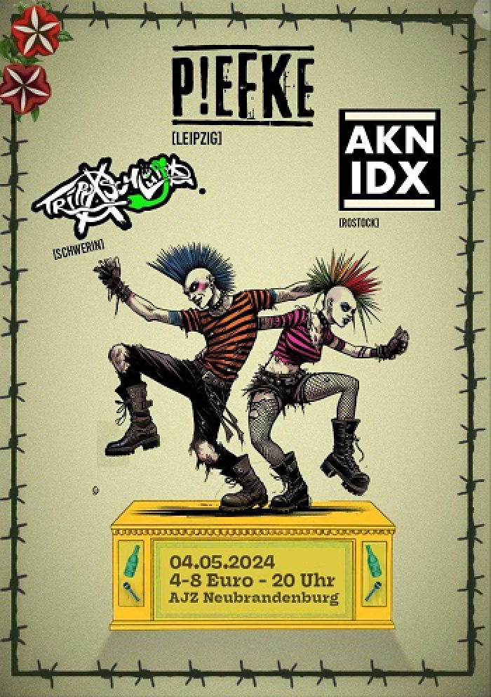 Flyer: PIEFKE + AKTION INDEX + TRIPPASCHLÜPPA