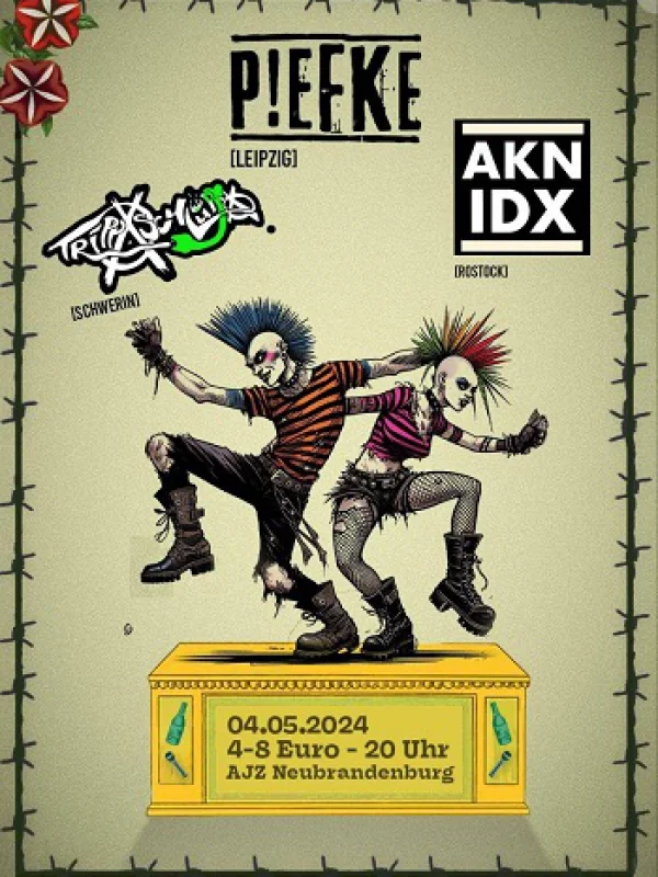 Flyer: PIEFKE + AKTION INDEX + TRIPPASCHLÜPPA
