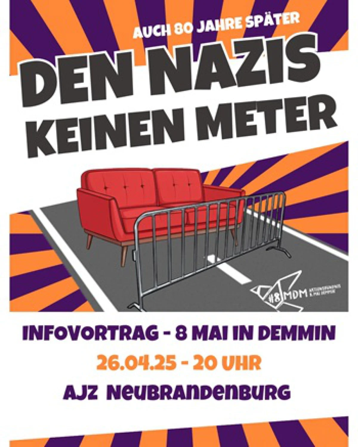Flyer: INFOVORTRAG 8.MAI DEMMIN