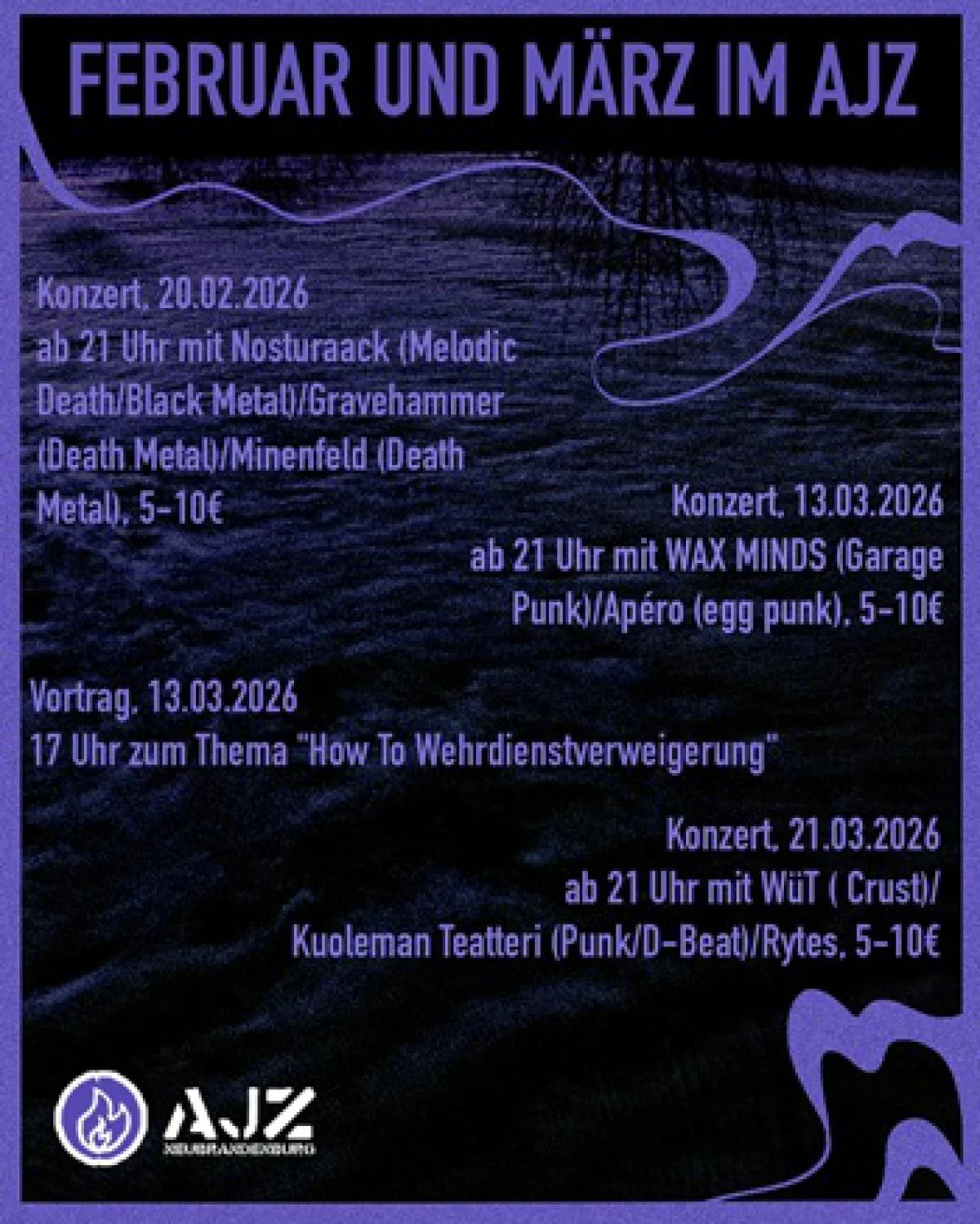 Flyer: WAS IST LOS BEI UNS IM FEBRUAR UND MÄRZ