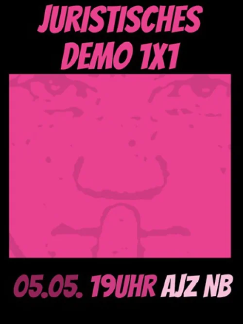 Flyer: JURISTISCHES DEMO 1x1